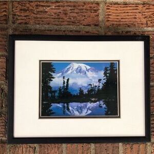 Lee Mann Framed Photograph Afternoon Reflection Mt Rainier